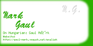 mark gaul business card